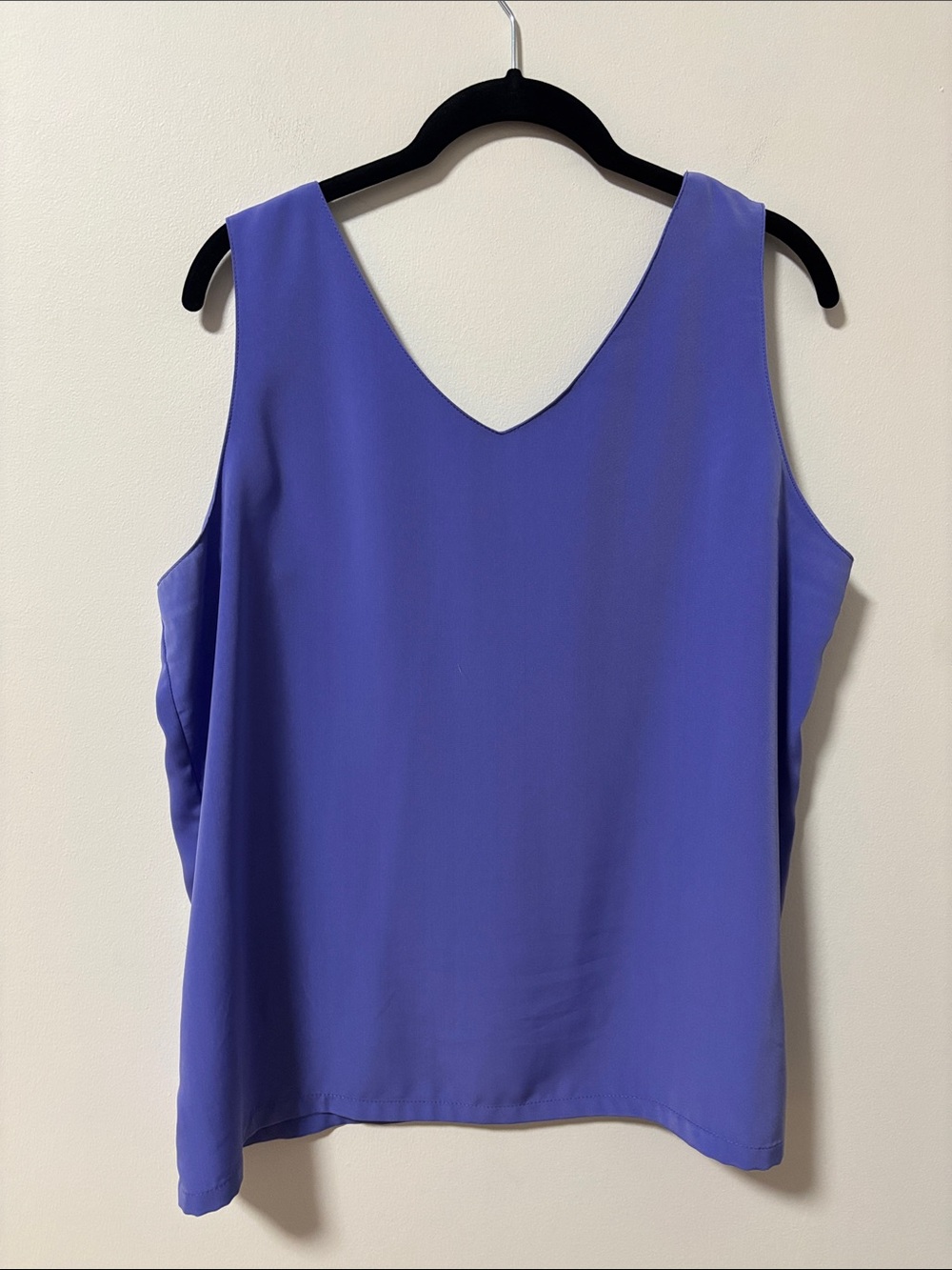 KORET (L) Vintage Sleeveless V-Neck Blouse Lilac Purple Sheen Tank Top - Picture 2 of 12